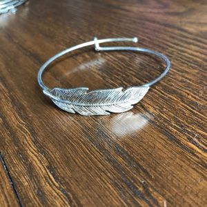 Feather bangle bracelet